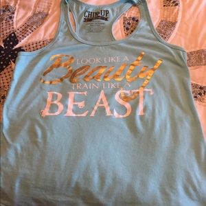 Look Like a Beauty Train Like A Beast tank M